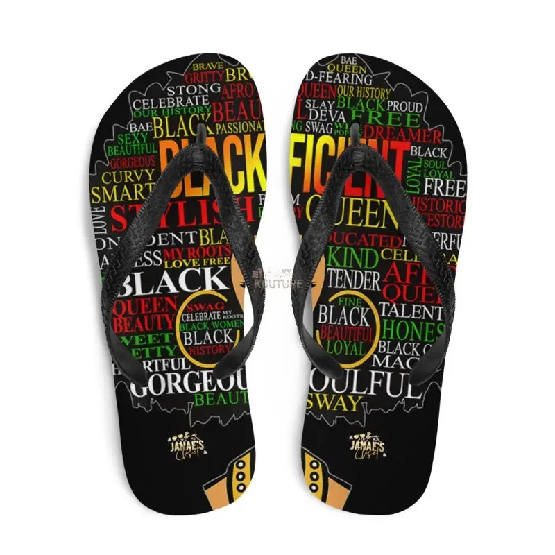Blacknificent Flip Flops