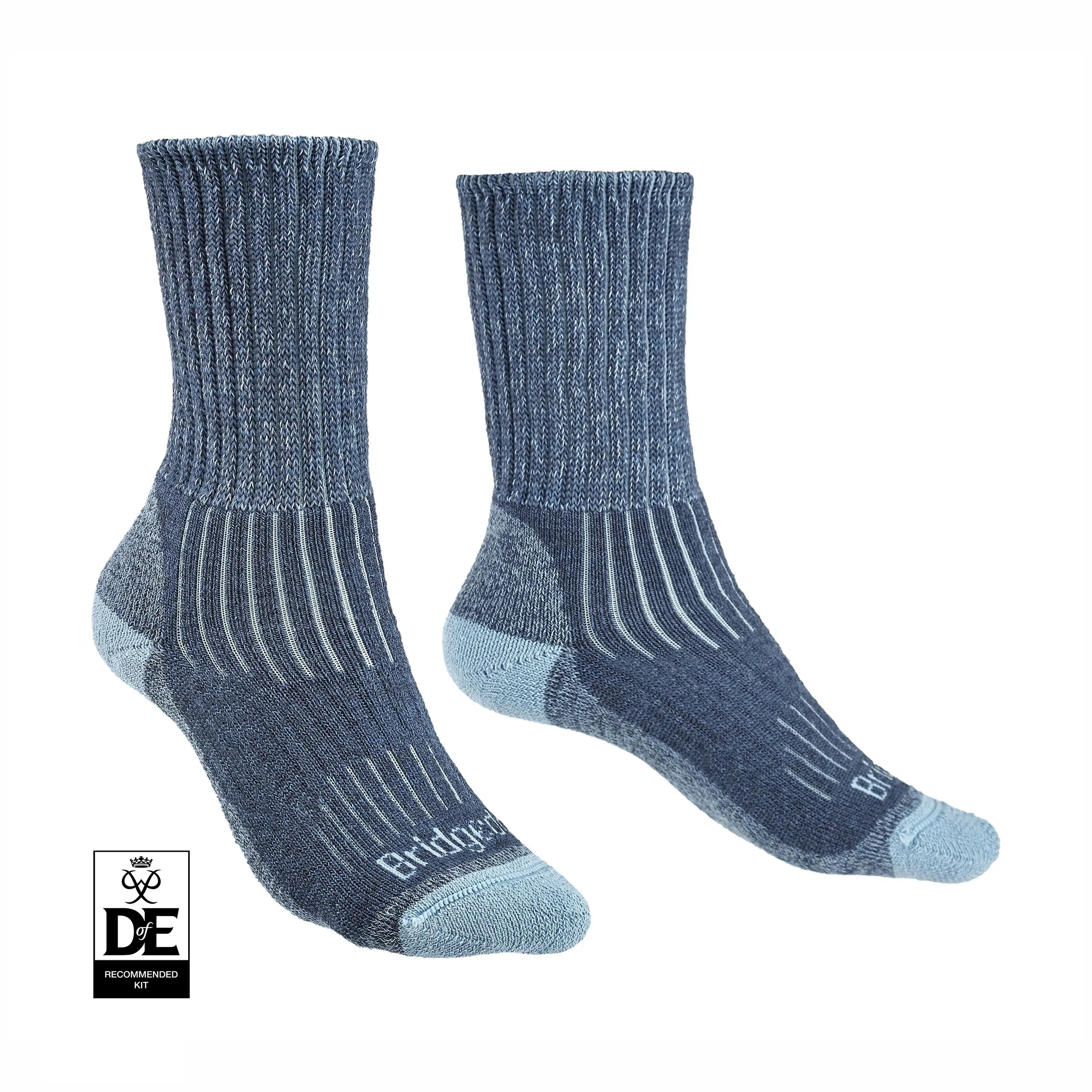 Bridgedale Ladies Hike Mid Weight Merino Comfort Walking Socks Blue