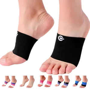 Doc Miller Arch Support Sleeves for Feet  Plantar Fasciitis Brace for Foot Pain Relief, Compression Socks, Heel Spurs, Fallen Arches, Orthotic Aid, and Planters Facetious Relief, 1 Pair