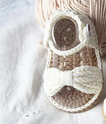Summer Bowknot Cotton Weave Princess Sandals